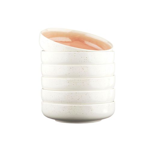 Lot De 6 Grands Bols En Grès Rose D22