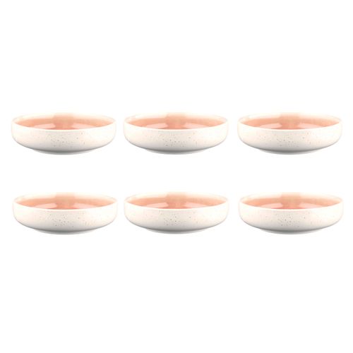 Lot De 6 Grands Bols En Grès Rose D22