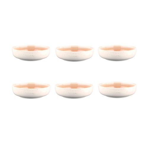 Lot De 6 Bols Moyens En Grès Rose D17.5
