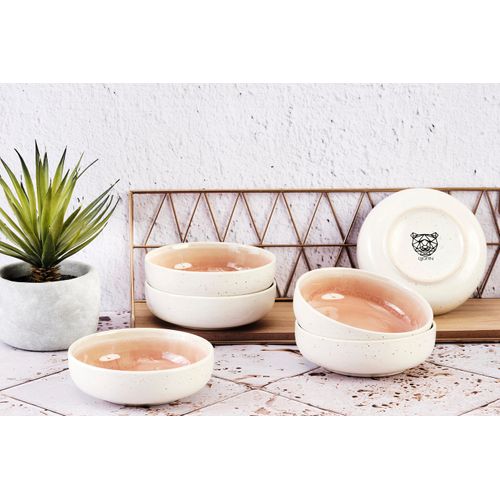 Lot De 6 Petits Bols En Grès Rose D13