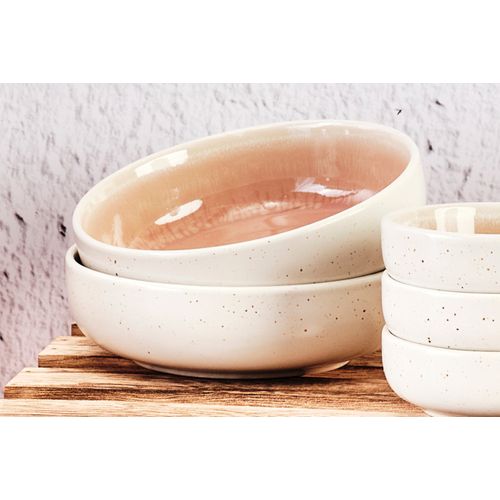 Lot De 6 Petits Bols En Grès Rose D13