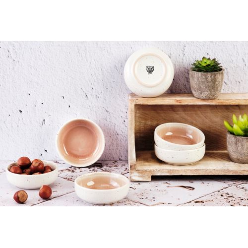 Lot De 6 Petits Bols En Grès Rose D9