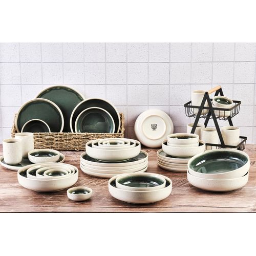 Lot De 42 Set Complet En Grès Gris D