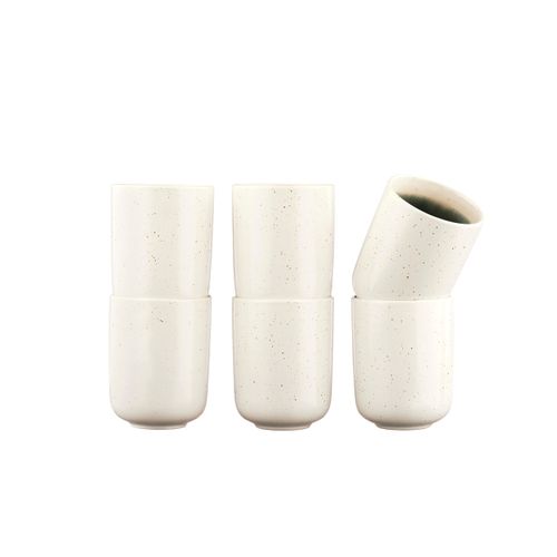 Lot De 6 Mugs En Grès Vert 30cl