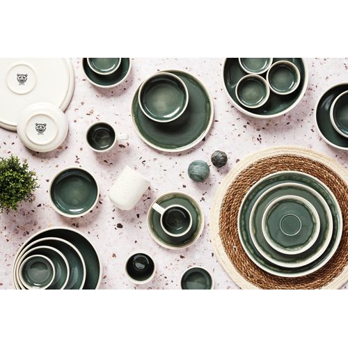 Lot De 6 Tasses En Grès Vert D15