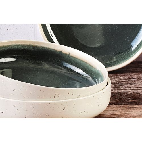 Lot De 6 Grands Bols En Grès Vert D22