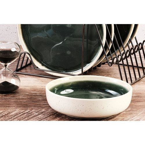 Lot De 6 Bols Moyens En Grès Vert D17.5