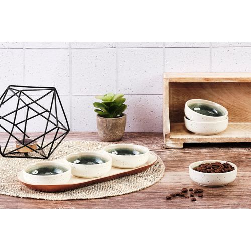 Lot De 6 Petits Bols En Grès Vert D9