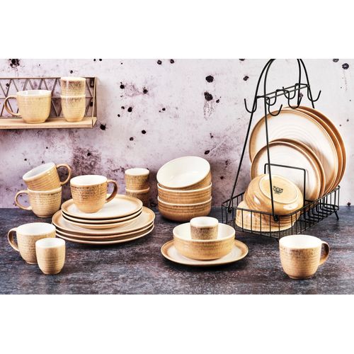 Lot De 30 Set Complet En Grès Beige D