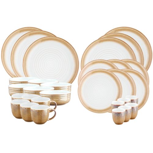 Lot De 30 Set Complet En Grès Beige D