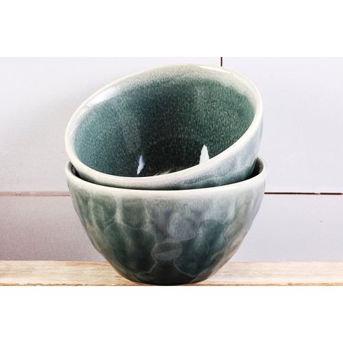 Lot De 6 Petits Bols En Grès Bleu D11.5