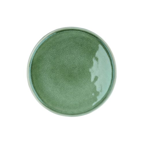 Lot De 6 Assiettes Plates En Grès Vert D27