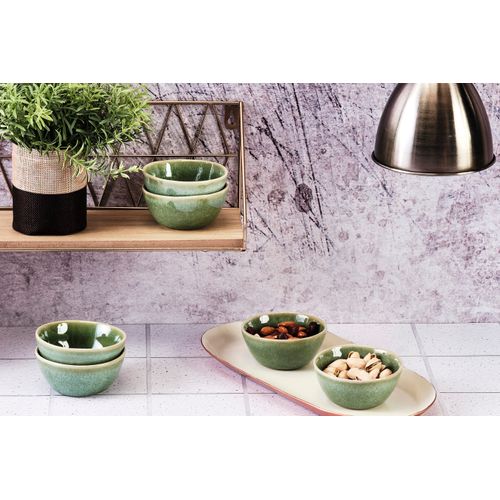 Lot De 6 Petits Bols En Grès Vert D9