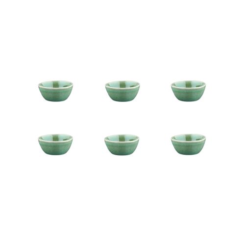 Lot De 6 Petits Bols En Grès Vert D9