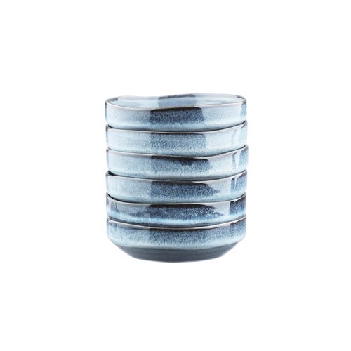 Lot De 6 Bols Moyens En Grès Bleu D17