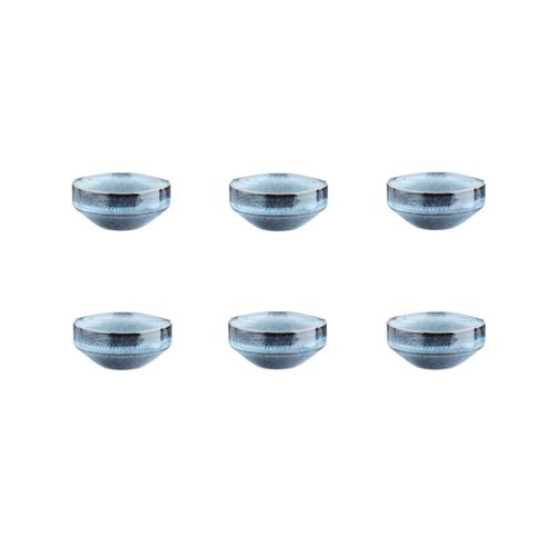 Lot De 6 Petits Bols En Grès Bleu D11