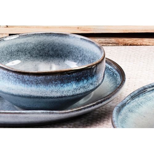 Lot De 6 Petits Bols En Grès Bleu D11