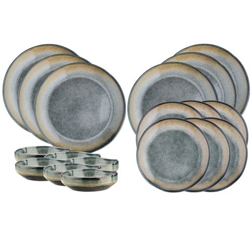 Lot De 18 Set Les Essentiels En Grès Gris D