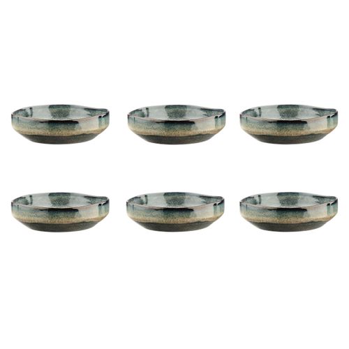 Lot De 6 Bols Moyens En Grès Gris D17