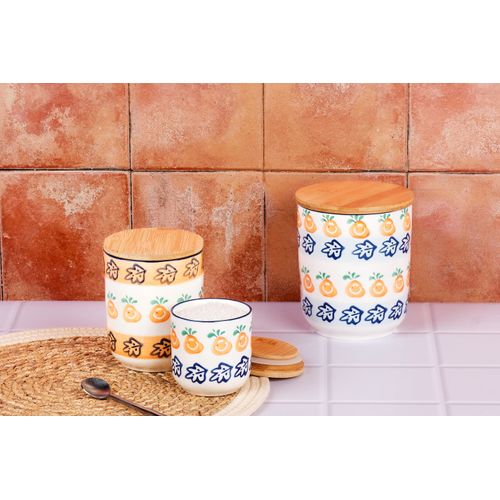 Bocal De Cuisine Napoli - 3 Pièces - Agrume