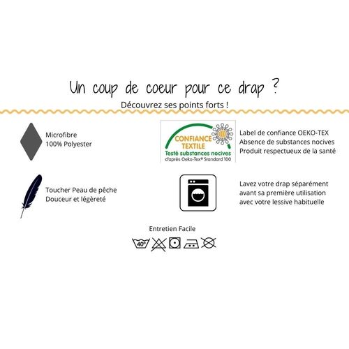 Lot De 2 Drap Housse Microfibre Blanc - 140x190cm