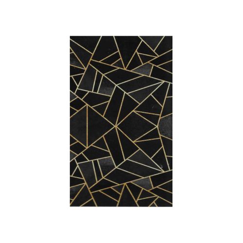 Tapis De Salon Grafic Noir Doré - 120x180cm