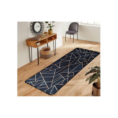 Tapis De Salon Grafic Noir Doré - 120x180cm