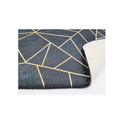 Tapis De Salon Grafic Noir Doré - 80x150cm