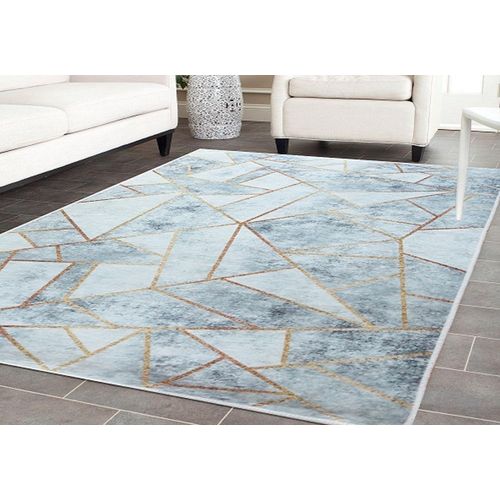 Tapis De Salon Grafic Gris Doré - 200x290cm
