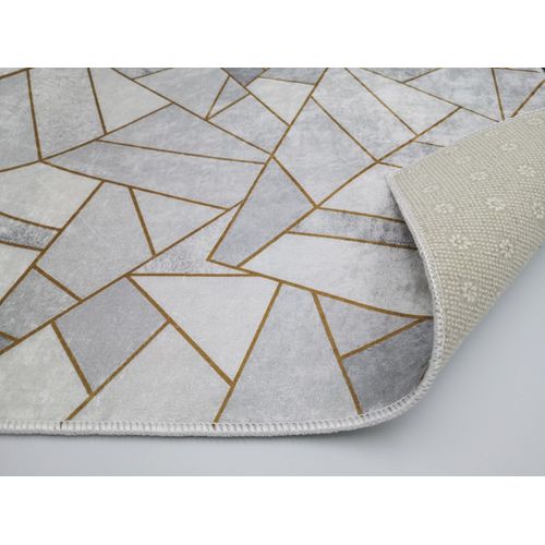 Tapis De Salon Grafic Gris Doré - 200x290cm