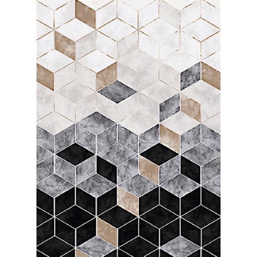 Tapis Luxe Doré, Noir - 120x180