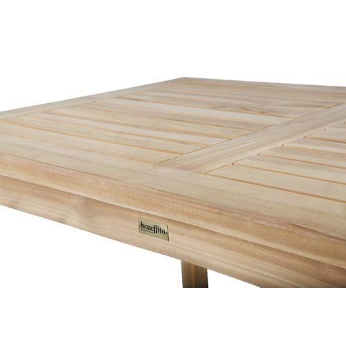 Salento - Table Rectangulaire D'extérieur En Bois De Teck – Couleur Naturelle – 70 X 110 Cm - 4