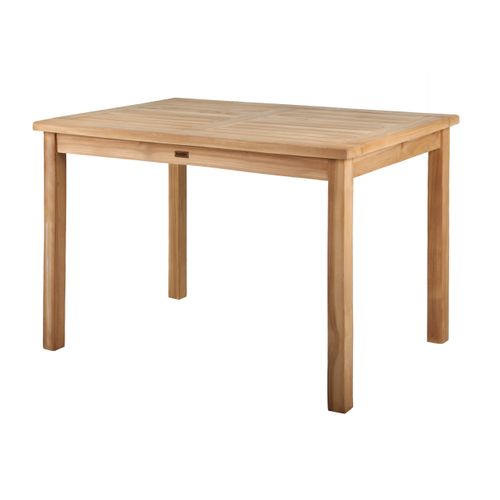 Salento - Table Rectangulaire D'extérieur En Bois De Teck – Couleur Naturelle – 70 X 110 Cm - 4