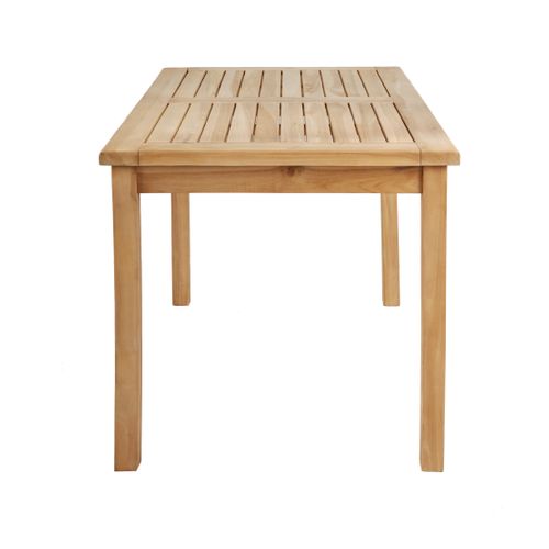 Salento - Table Rectangulaire D'extérieur En Bois De Teck – Couleur Naturelle – 70 X 110 Cm - 4