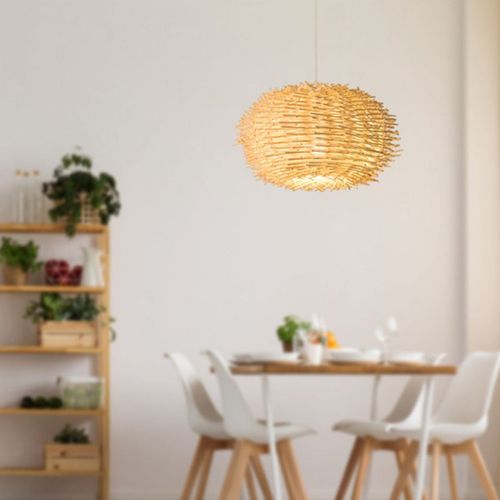 Suspension Rotin Naturel Tinos Forme Oursin 50cm
