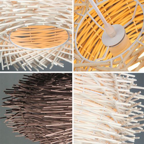 Suspension Rotin Naturel Tinos Forme Oursin 50cm