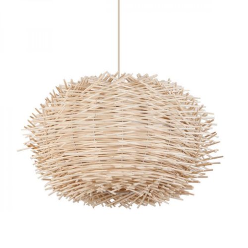 Suspension Rotin Naturel Tinos Forme Oursin 50cm