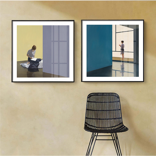 Lot De 2 Chaises Noires Style Nature Aspect Rotin En Résine Tressée Et Pieds En Métal