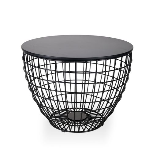 Table Basse Ema En Métal Noir Ø60cm