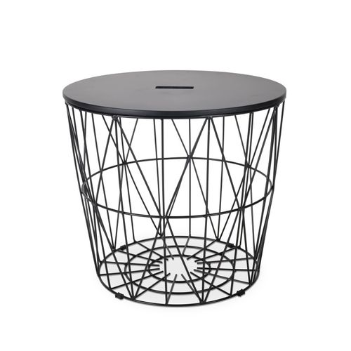 Table Basse Fany En Métal Noir D.49cm