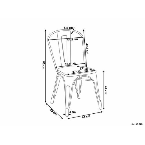 Chaise Style Industriel En Métal Vert - Finition Brillant