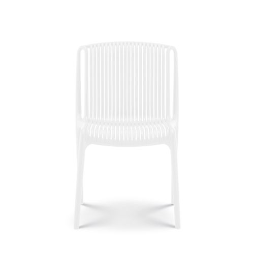 Chaise De Jardin Ou Terrasse Blanche En Résine Polypropylène