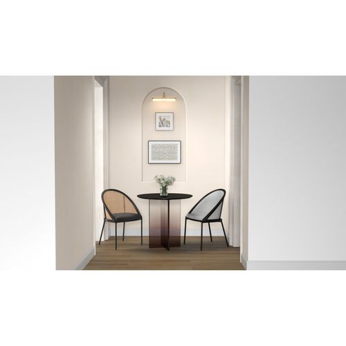 Fauteuil Confortable : Assise En Tissu Et Dossier En Cannage Naturel