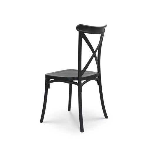 Chaise Noire Style Bistrot En Résine Polypropylène