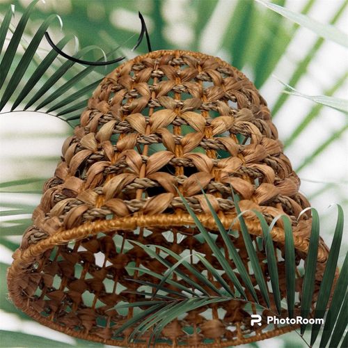 Suspension Nature En Raphia Tressé Anafi 23cm