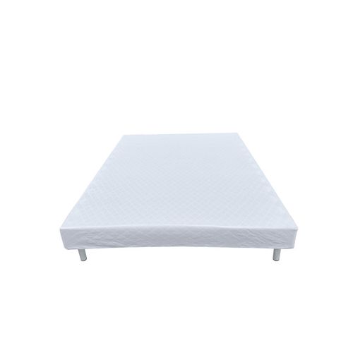 Sommier Tapissier à Lattes 90x190cm Sur Pieds Pour Lit 1 Place