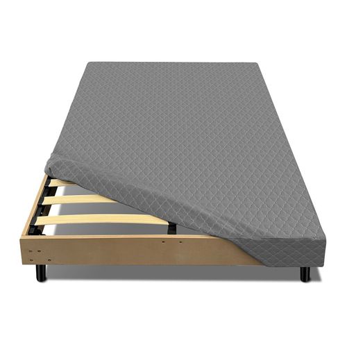 Sommier Tapissier à Lattes 160x190cm Sur Pieds Pour Lit 2 Places