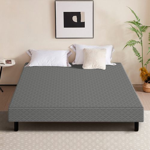 Sommier Tapissier à Lattes 160x190cm Sur Pieds Pour Lit 2 Places
