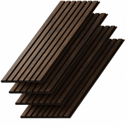 Lot De 4 Panneaux Décoratifs En Mdf 240x60 Cm - Acacia