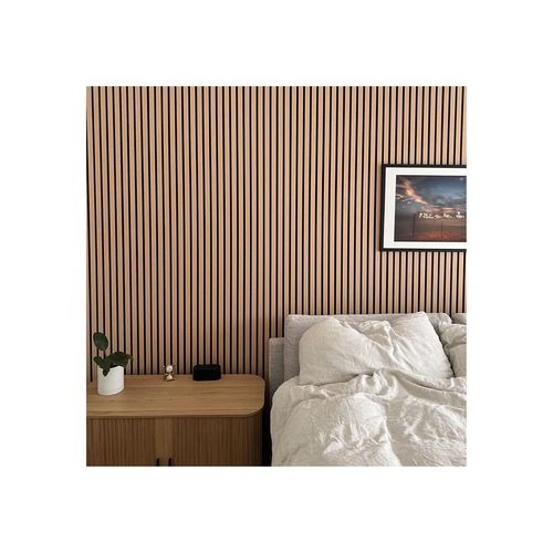 Lot De 4 Panneaux Décoratifs En Mdf  240x60 Cm - Chêne Blanc